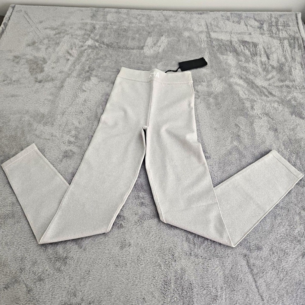 RtA Sibille Lurex Leggings Womens Grey Sprakle Size Small MSRP $329